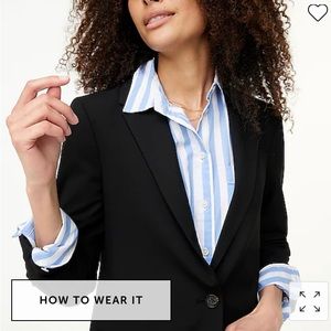 Blazer Black Small, Relaxed Sweater Blazer, J.Crew Factory, Size S